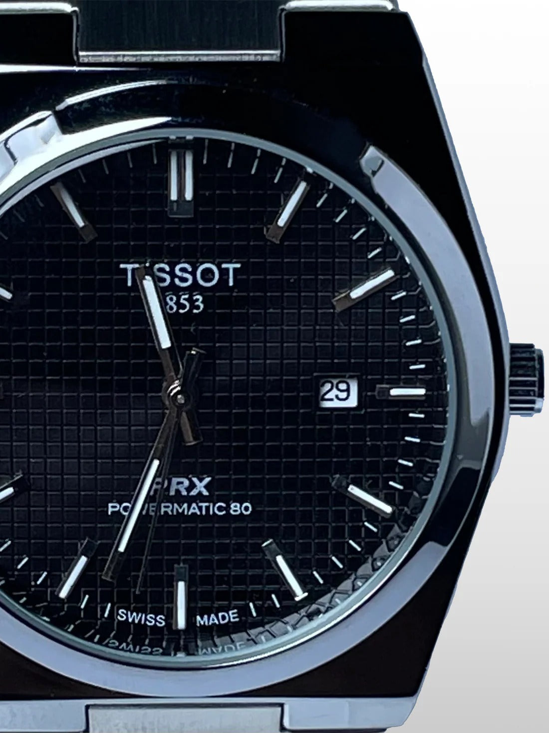 Tissot PRX-Style Stainless Steel Watch – Black Dial
