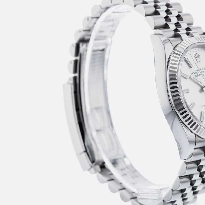 Rolex Datejust Style Luxury Watch – White Dial Stainless Steel Jubilee Bracelet Men's Watch